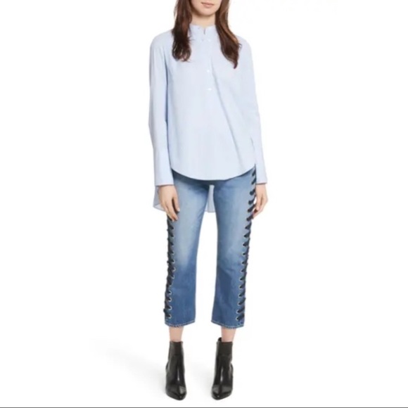 Veronica Beard Ines Lace-Up Side Jeans - Picture 6 of 6